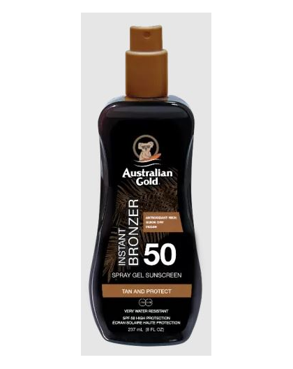 AUSTRALIAN GOLD SPRAY GEL BRONZER SPF 50 237 ML